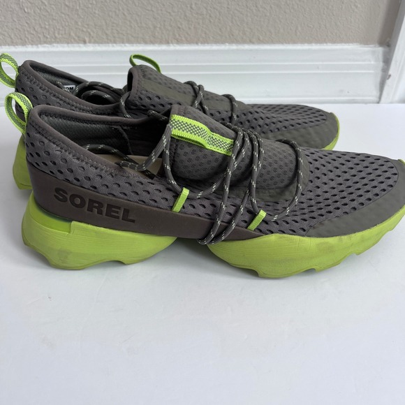 SOREL Women's Athletic Shoes Sneakers Gray Neon Green Lace Up Size 11 - Picture 3 of 8